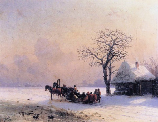 Winter Scene in Little Russia by Ivan Aivazovsky